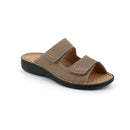 Ciabatta lino a due velcri