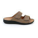 Ciabatta lino a due velcri