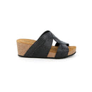 Ciabatta con zeppa a fasce incrociate