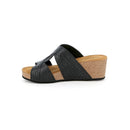 Ciabatta con zeppa a fasce incrociate