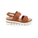 Sandalo fama con zeppe e effetto arricciato