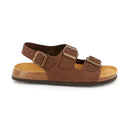 Sandalo bobo tripla fibbia in pelle