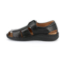 Sandalo lino uomo pelle