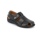 Sandalo lino uomo pelle