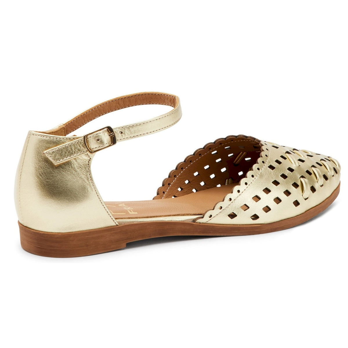 Sandalo ragnetto in pelle laminata