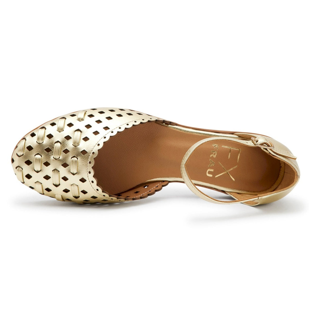 Sandalo ragnetto in pelle laminata