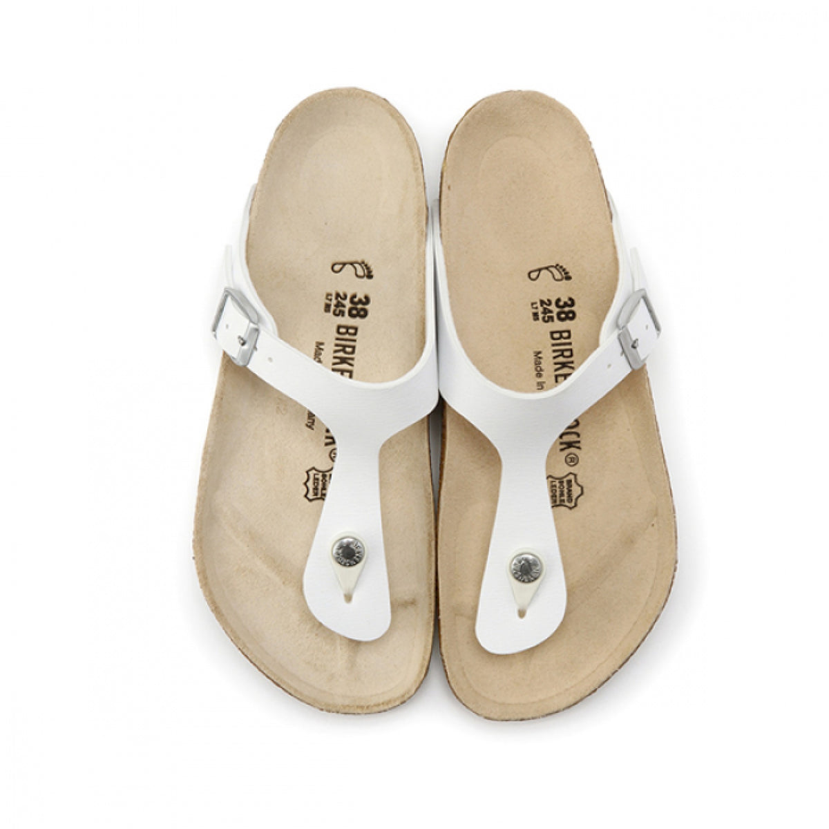 Birkenstock gizeh white patent