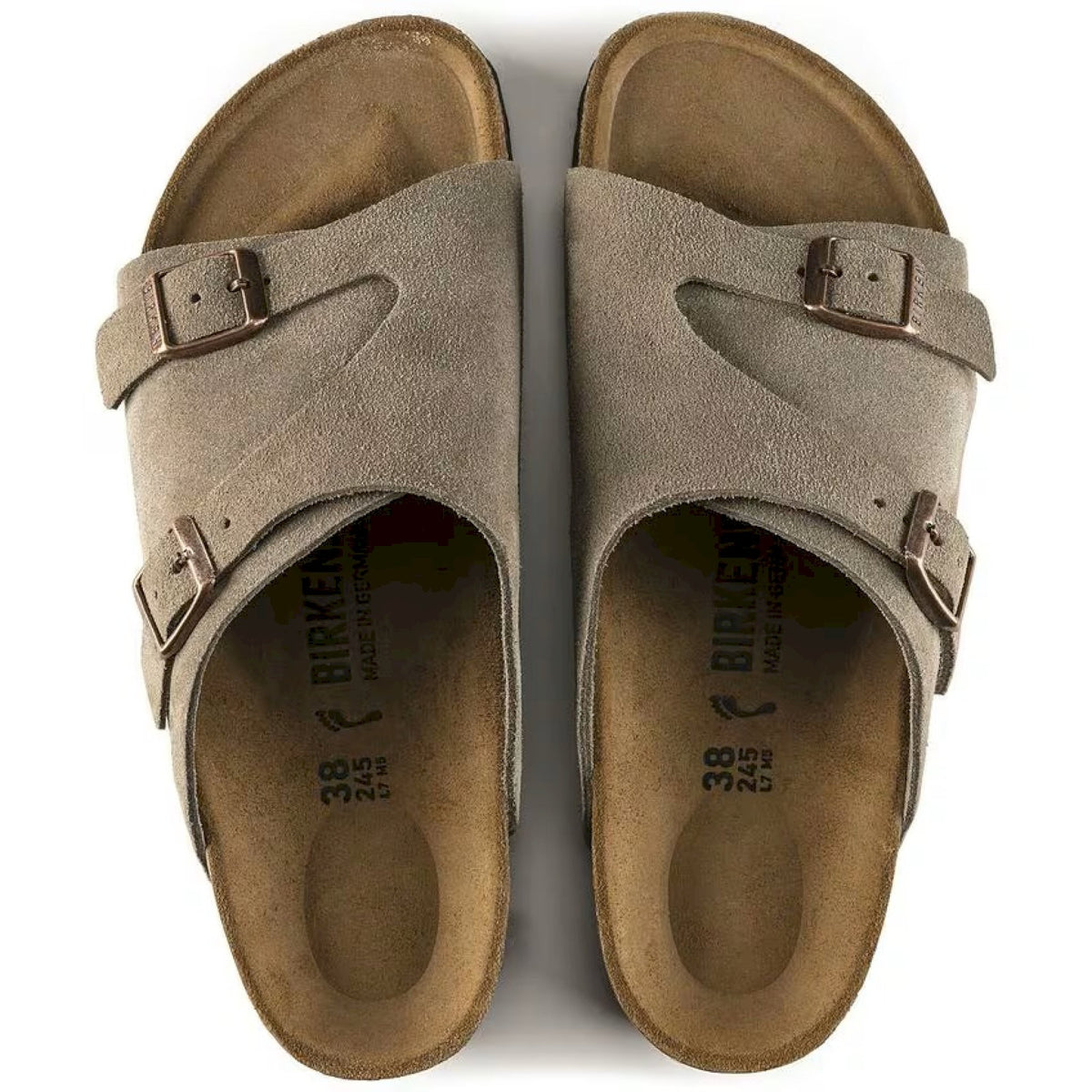 Zurich taupe -suede leather calz.s