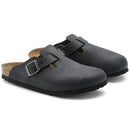 Birkenstock boston  oiled leather black calzata stretta