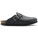 Boston  oiled leather black calzata stretta