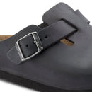 Boston  oiled leather black calzata stretta