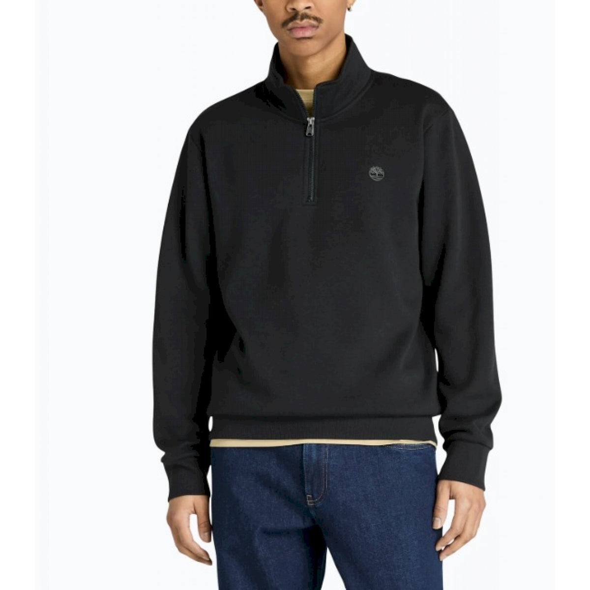 Timberland oyster river chest logo brushback 1/4 zip