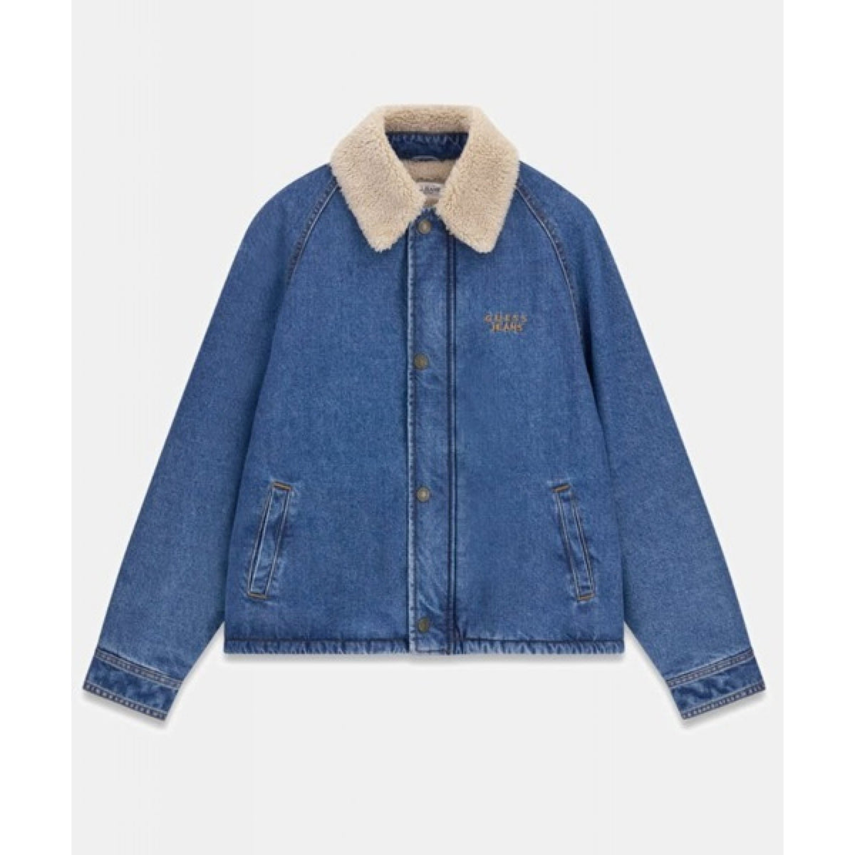 Guess - giacca jeans guess effetto teddy