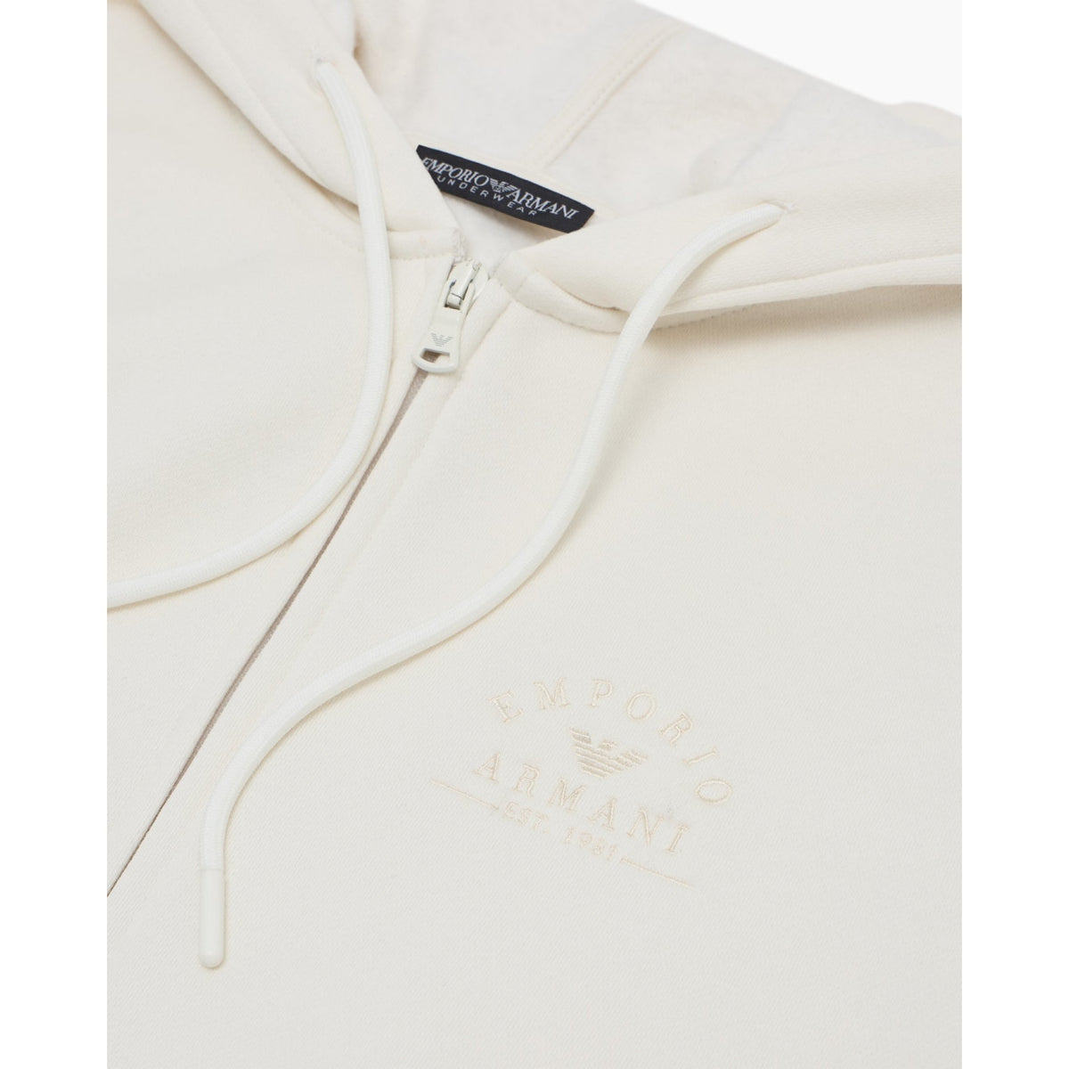 Felpa con cappuccio emporio armani underwear con zip
