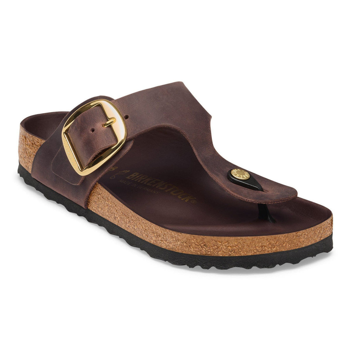 Gizeh big buckle birkenstock in pelle oliata