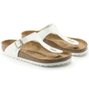 Gizeh white patent birko flor calzata normale