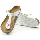 Gizeh white patent birko flor calzata normale