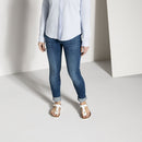 Gizeh white patent birko flor calzata normale