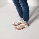 Gizeh white patent birko flor calzata normale