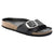 Birkenstock madrid big buckle black oiled leather calzata stretta