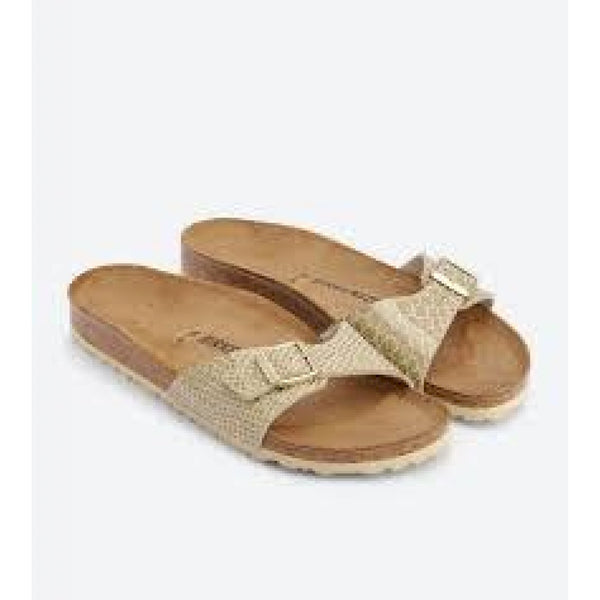 Birkenstock madrid snake gold