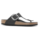 Gizeh big buckle  black oiled leather  calzata normale