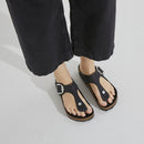 Gizeh big buckle  black oiled leather  calzata normale
