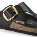 Gizeh big buckle pelle naturale vernice - high shine black calz.n