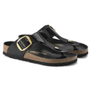 Gizeh big buckle pelle naturale vernice - high shine black calz.n