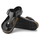 Gizeh big buckle pelle naturale vernice - high shine black calz.n