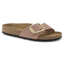 Madrid big buckle old rose nubuck leather calzata stretta