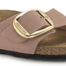 Madrid big buckle old rose nubuck leather calzata stretta
