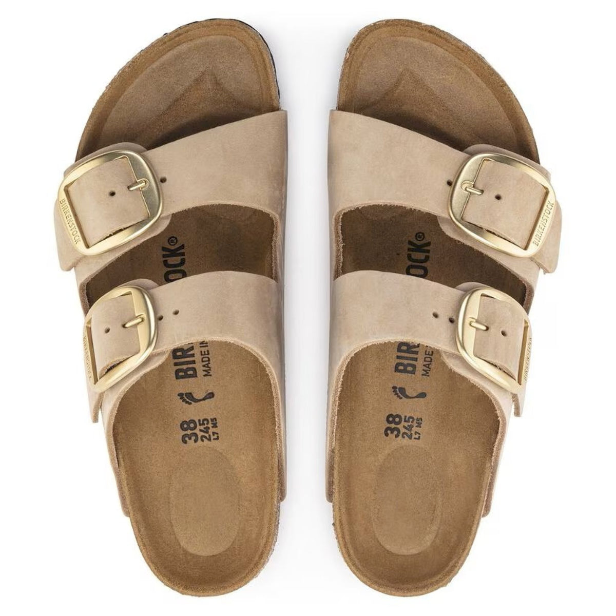 arizona big buckle pelle nubuck - sandcastle calz.s