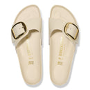Madrid big buckle pelle naturale vernice - high-shine ecru calz.s