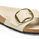 Madrid big buckle pelle naturale vernice - high-shine ecru calz.s