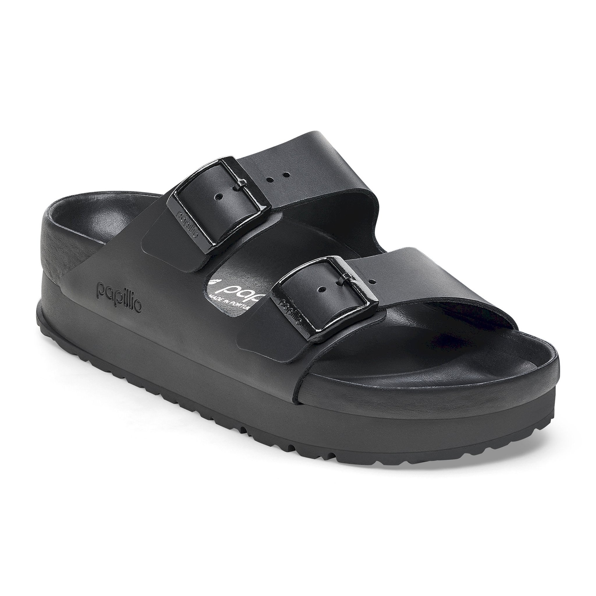 Arizona platf exquisite black, natural leather - calz. s