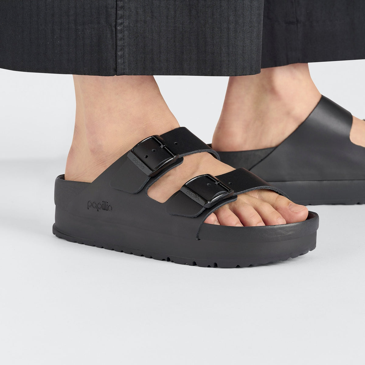 Arizona platf exquisite black, natural leather - calz. s
