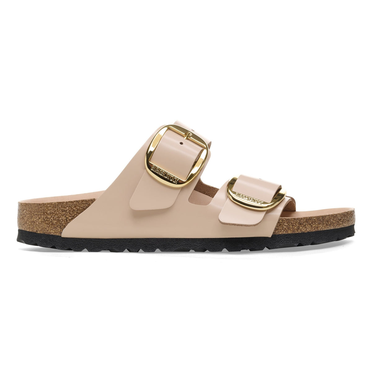 Arizona big buckle hex shine new beige,natural lea