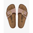 Madrid big buckle soft pink, nubuck leather