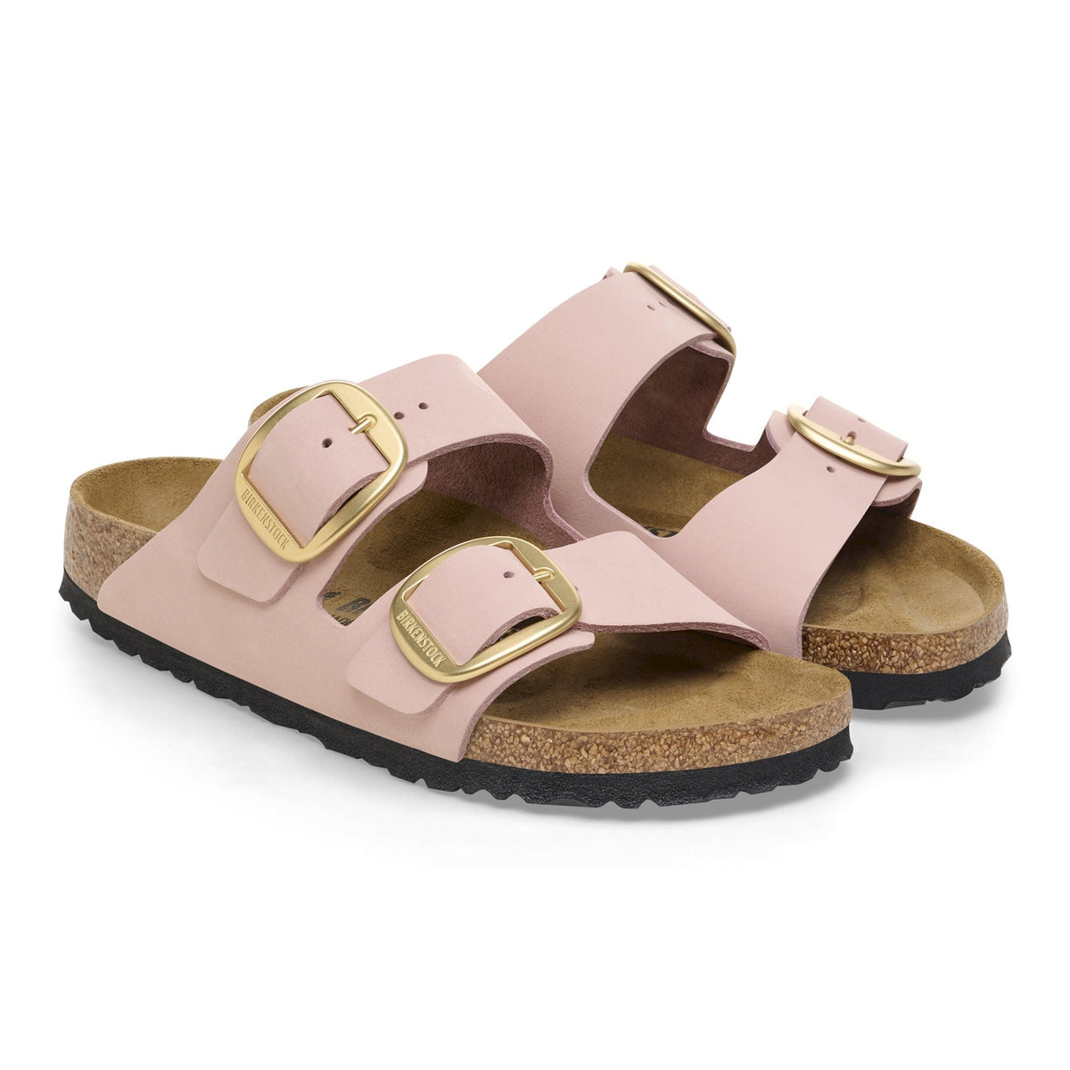 Arizona big buckle soft pink, nubuck leather