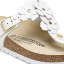 Gizeh flowers white, natural leather