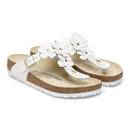 Gizeh flowers white, natural leather