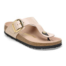 Gizeh big buckle hex shine new beige, natural lea