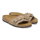 Oita braided pelle scamosciata - taupe  calz.s
