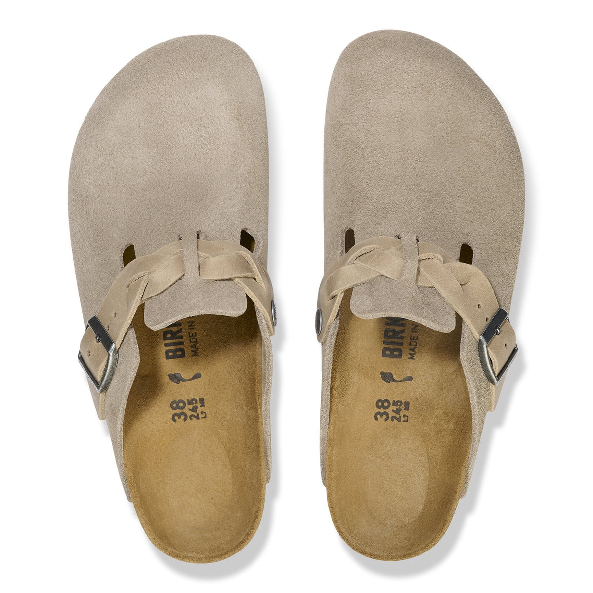 Boston braided suede leather calzata stretta