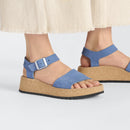 Glenda elemental blue, nubuck leather - calz. s