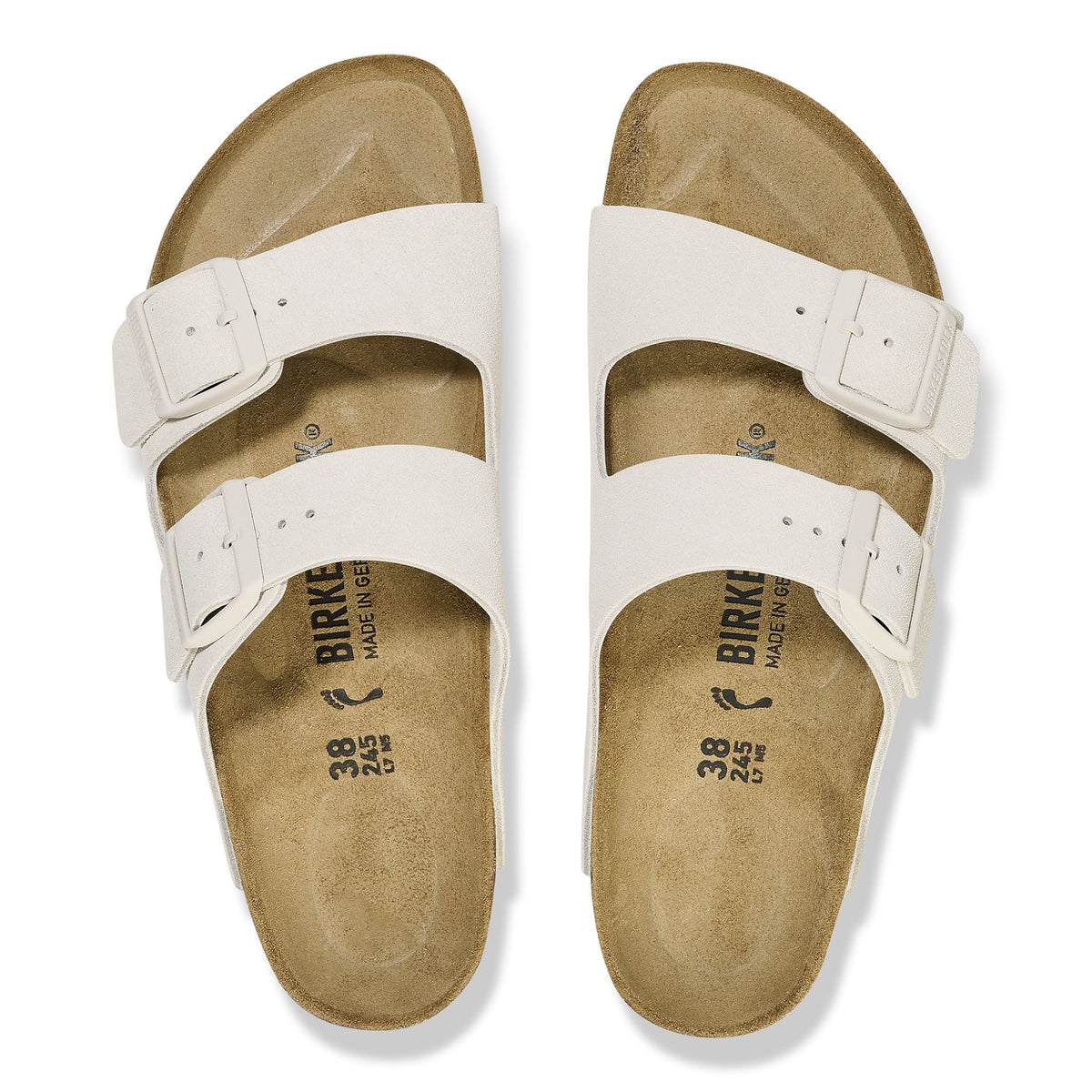 Arizona antique white, suede leather - calz. s