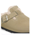 Boston shearling taupe, suede leather calz.s