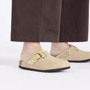 Boston big buckle sandcastle, nubuck leather