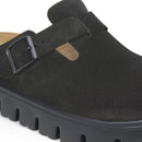 Boston chunky black suede leather s